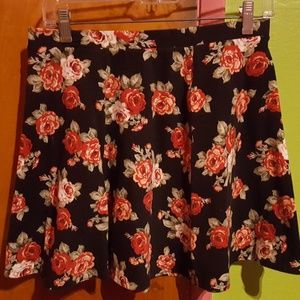 FOREVER 21 lovely date floral Skater Skirt